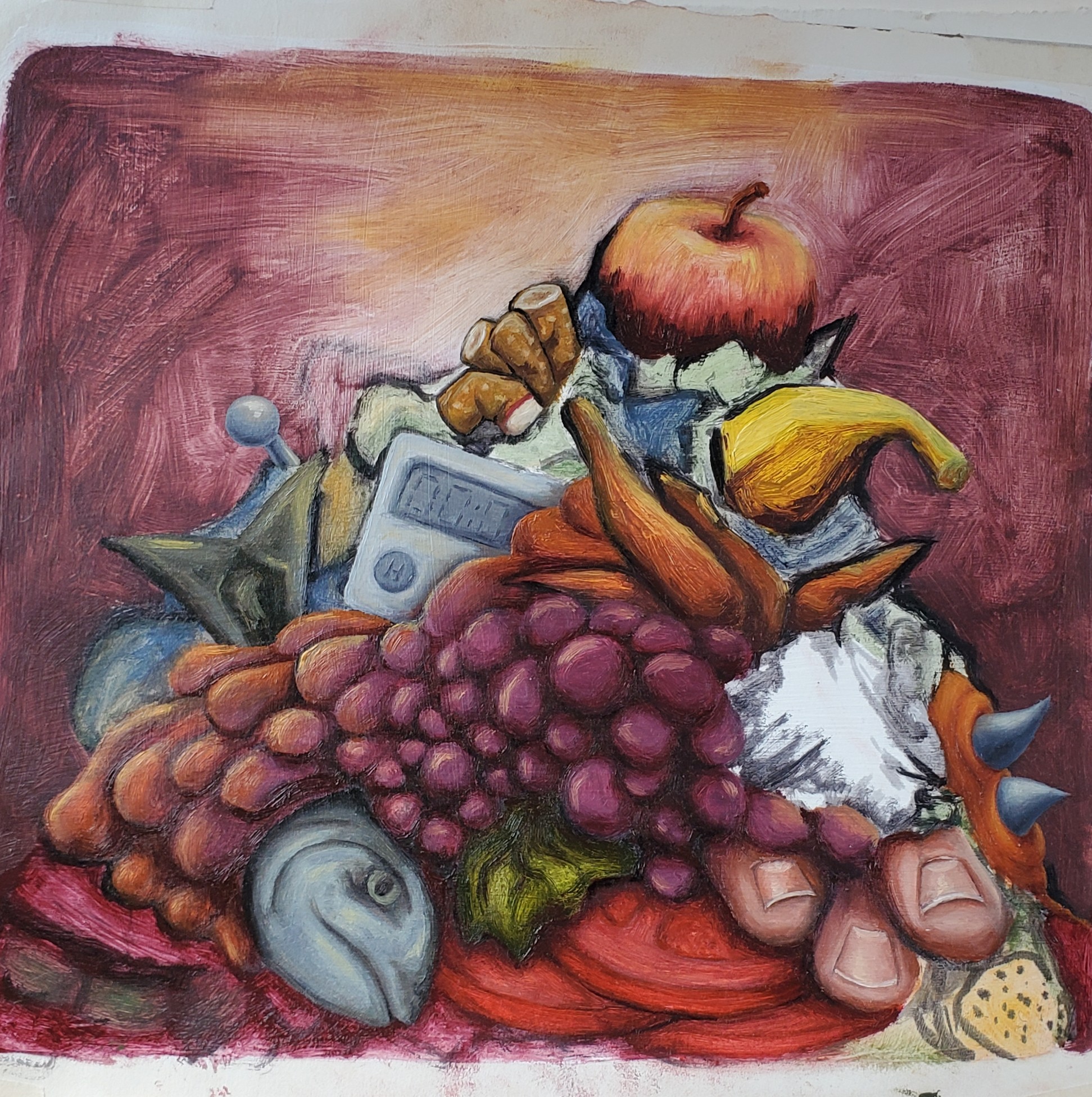WORK IN PROGRESS!!! (UNFINISHED!) Pile | Oil on paper, 2026