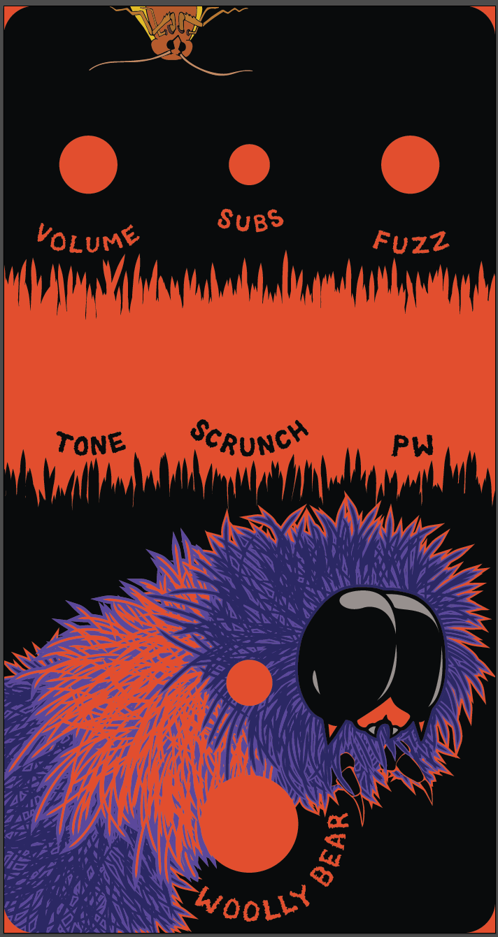 Custom Fuzz Pedal Artwork, 2024