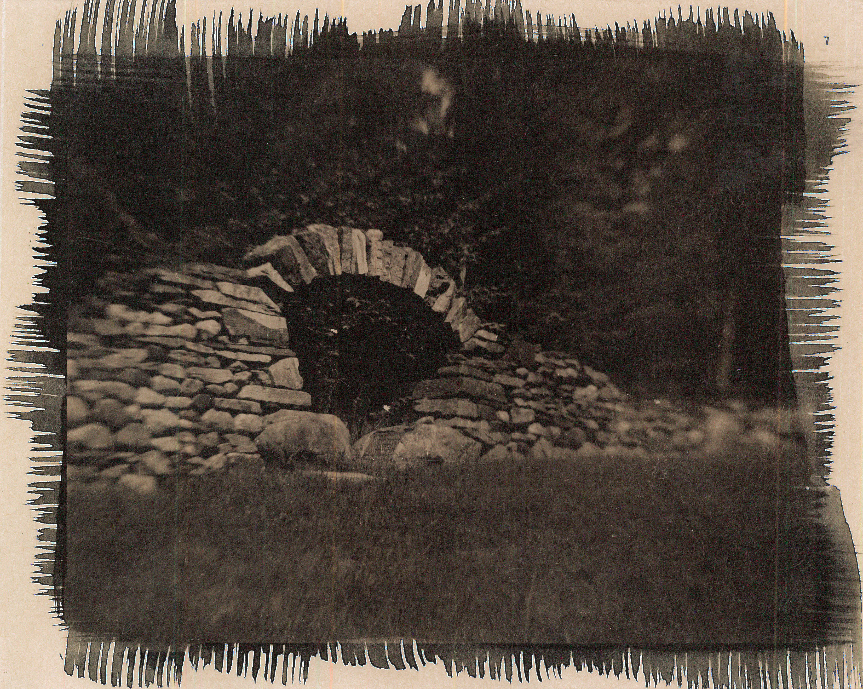 Wilder Cemetery | 4x5”, Toned Cyanotype (contact printed from 4x5 cardboard camera film negative), 2023